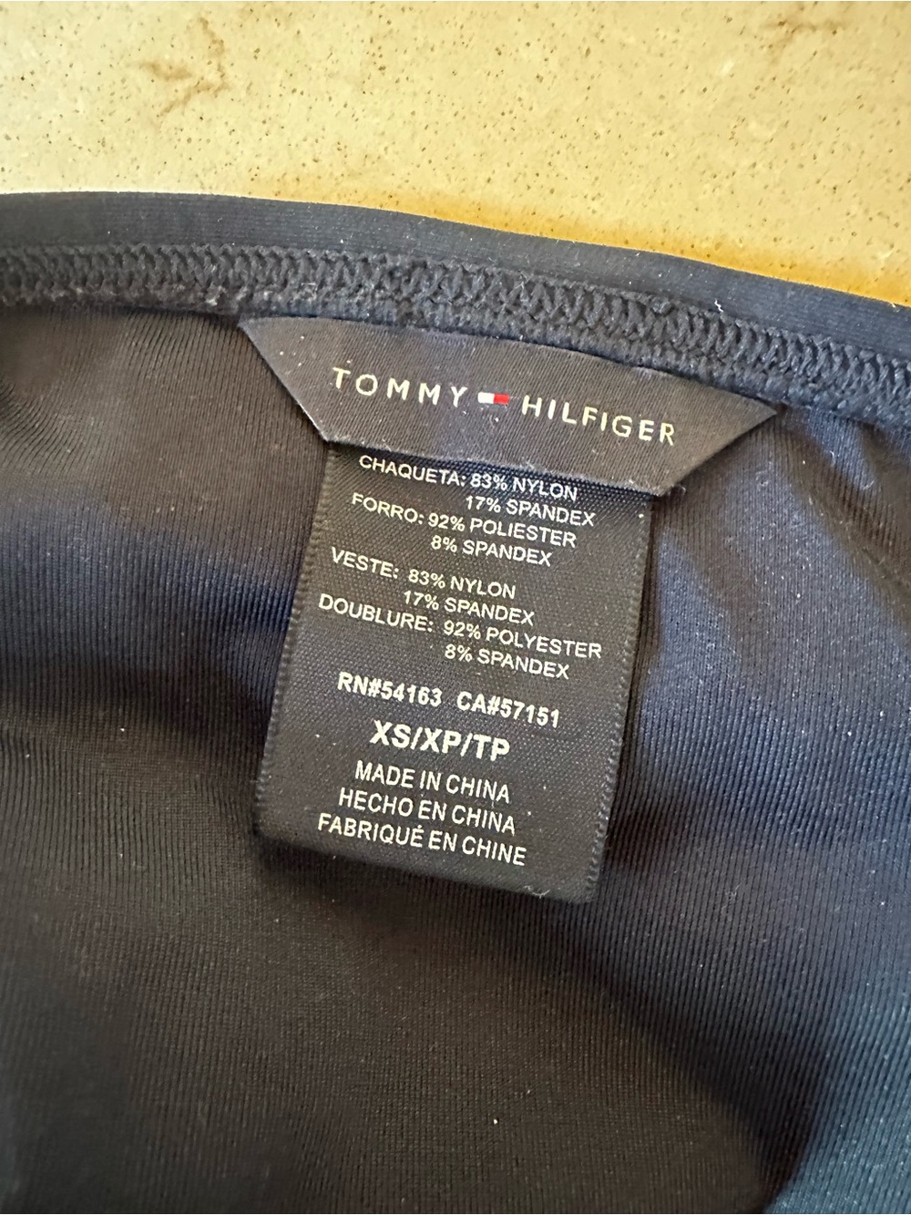 Tommy Hilfiger Bikini Set XS Top S Bottom Bandeau Halter Swimwear Signature Trim - Picture 3 of 8